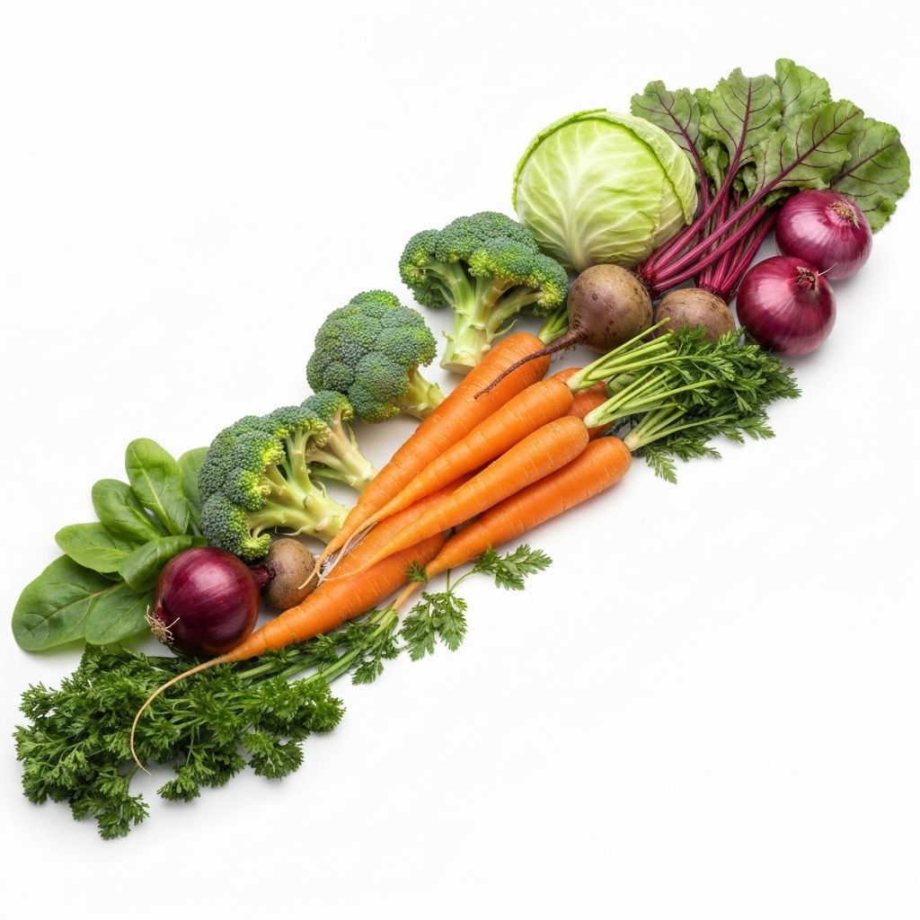 Erilaisia vihanneksia